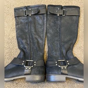 UGG Dree Suede Black Moto Boots